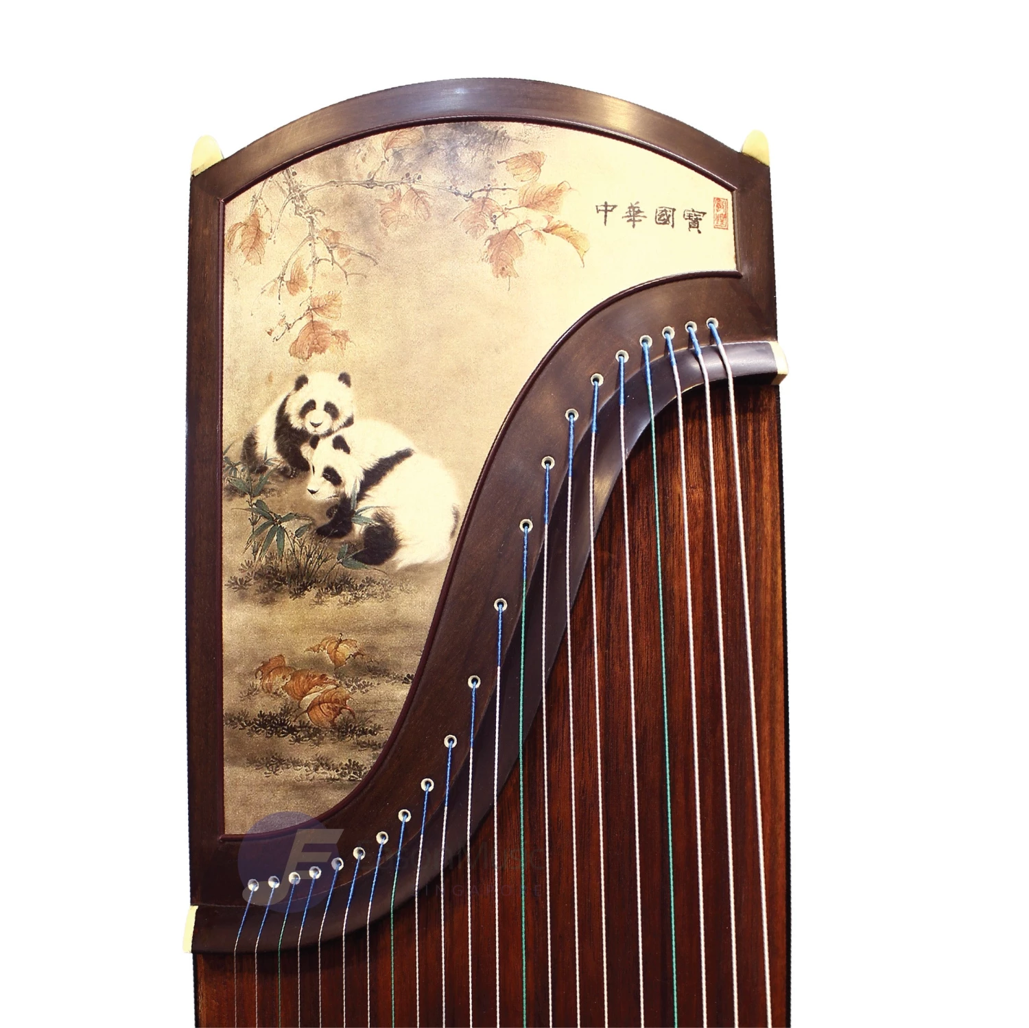 Eason Music Store Professional Black Rosewood "Pandas" 21# Guzheng By Shanghai Dunhuang Yun 3 Eason Music Store Professional Black Rosewood "Pandas" 21# Guzheng By Shanghai Dunhuang Yun