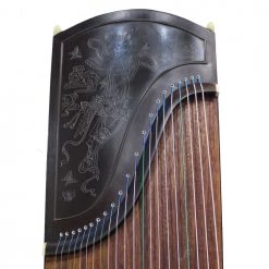 Eason Music Store Professional Black Rosewood "Silver Slivers" 21# Guzheng By Shanghai Dunhuang Yun