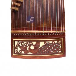 Eason Music Store Popular Rosewood "Shell Inlay Peacock" 21# Guzheng By Shanghai Dunhuang Yun