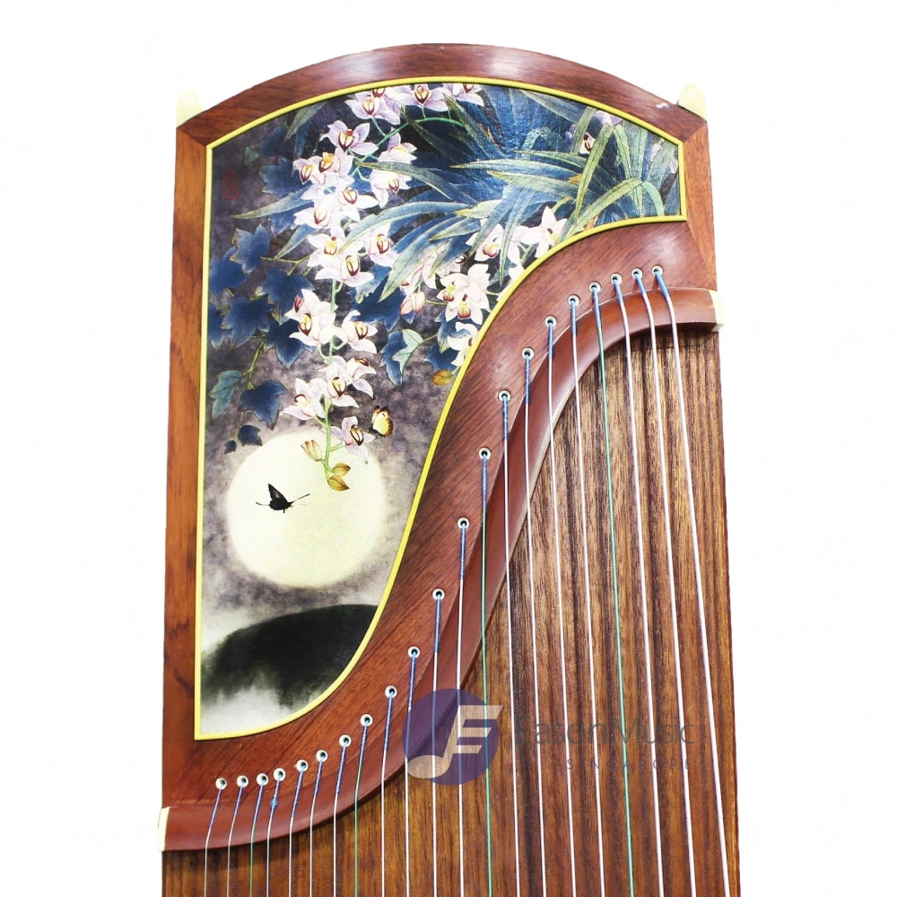 Eason Music Store Popular Rosewood "Moon-Bathed Flowers" 21# Guzheng By Shanghai Dunhuang Yun 3 Eason Music Store Popular Rosewood "Moon-Bathed Flowers" 21# Guzheng By Shanghai Dunhuang Yun